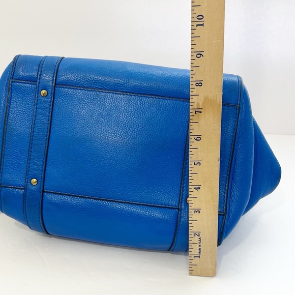 OrYany Anabelle Royal Blue Pebbled Leather Satchel Bag - Picture 14 of 16